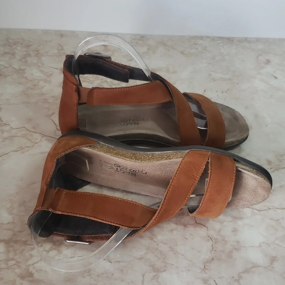 Naot Nrown Strappy Gladiator Sandals Size 37 - Picture 4 of 8